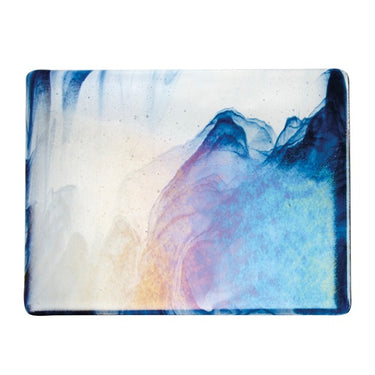 Bullseye 2140-0031 Blue / Clear Aventurine Streaky Iridiserande. 3 mm