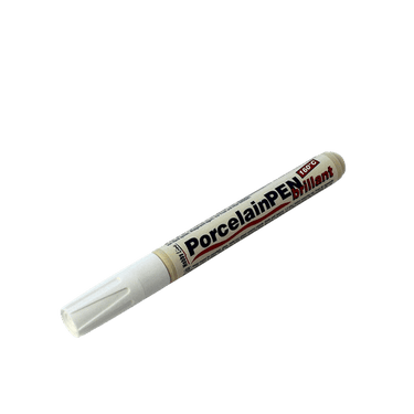 Glas- och porslinsmarkör, 2-4 mm bredd, vit, ogenomskinlig