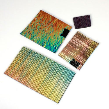 Dichroic rester på svart glas, 150g