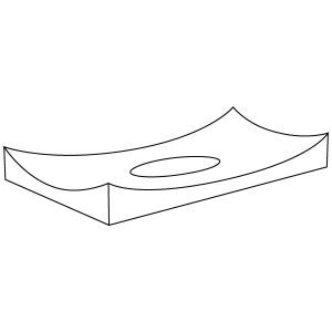 Form Rektangel, 42 x 30 cm.