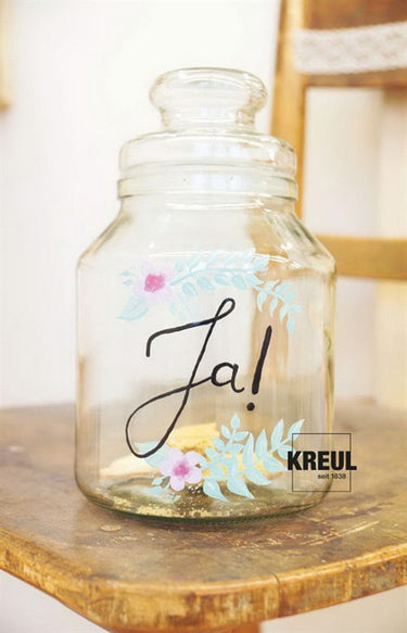 Glas- och porslinsmarkör, Easy brush, svart