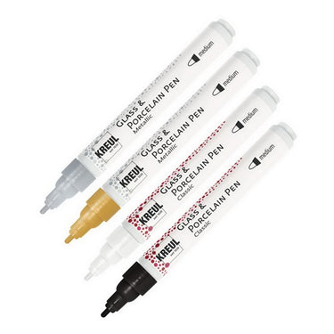 Glas- och porslinsmarkörer Glamourset, 4 st