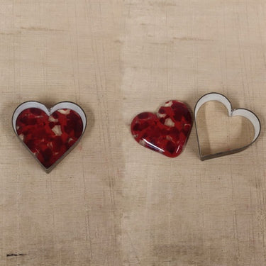 Form i rostfritt stål, hjärta, 3 st.