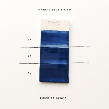 Lergodsglasyr 9380 Marine Blue