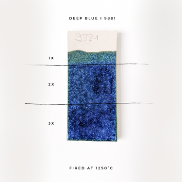 Stengodsglasyr 9881 Mörkblå med effekt