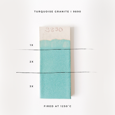 Stengodsglasyr 9890 Turquoise Granite