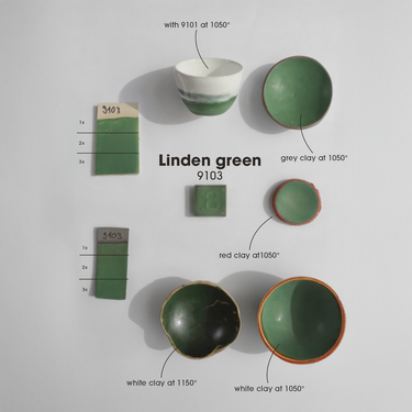 Lergodsglasyr 9103 Linden Green