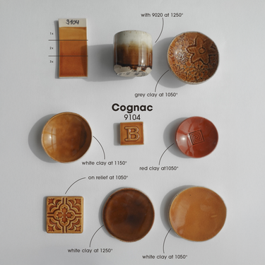 Lergodsglasyr 9104 Cognac