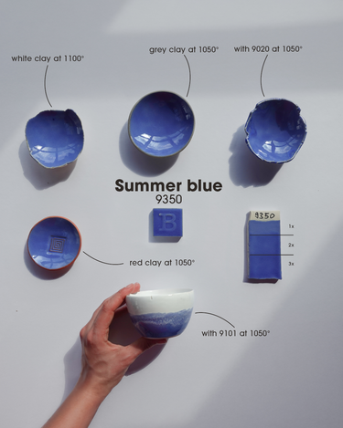 Lergodsglasyr 9350 Summer Blue