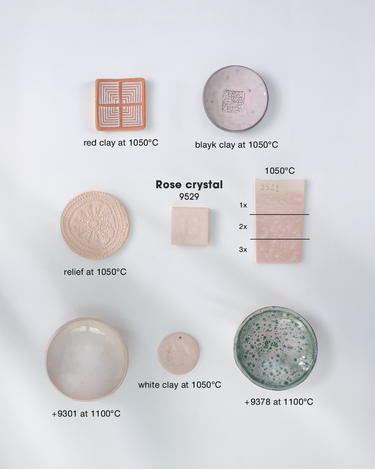 Lergodsglasyr 9529 Rose Crystal