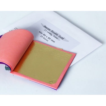 Bladguld 22 karat, 25 ark, 80x80mm